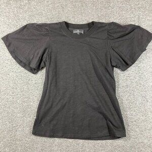Pomander Place Tuckernuck flutte Sleeve Tee‎ Shirt Womens Small S Black